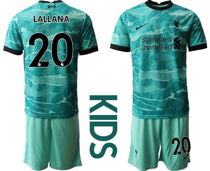 Youth 2020-2021 club Liverpool away #20 green Soccer Jerseys